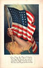 WWI USA Postcard Patriotic Flag Star & Stripes Poem 1910 Flag Series Art No 4 picture