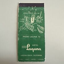 Vintage 1940s Hotel Laguna Matchbook Cover Laguna Beach CA picture