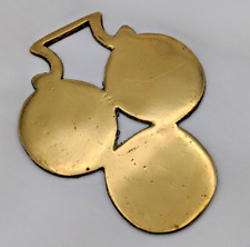 Brass Horse Medallion Antique English Mid Victorian Sun Disc Trio Design Harness picture