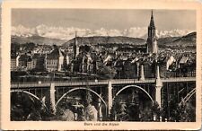 Bern Switzerland Bern & The Alps Vintage Postcard picture