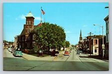 c1967 Municipal Building Cars S. Main St. Phillipsburg NJ VINTAGE Postcard picture
