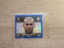 Topps UEFA Euro 2024 Sticker - Zinedine Zidane Legend FRA 2 - Blue Parallel picture