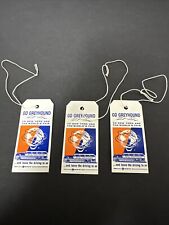 Luggage Tag Go Greyhound 1964 World's Fair Unused Lot of 3 picture