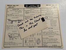 AEA Tune-Up Chart System 1957 Mercury Eight Monterey Montclair Turnpike Cruiser picture