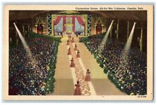 1949 Coronation Scene Ak-Sar Ben Coliseum Omaha Nebraska Posted Vintage Postcard picture