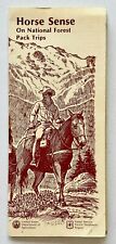 1985 National Forest Pack Trips Horse Sense Vintage Travel Brochure Advice Rules picture