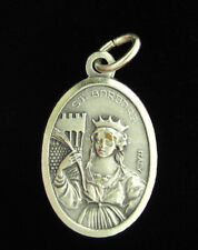 Vintage Saint Barbara Medal Religious Holy Catholic Saint Catherine picture