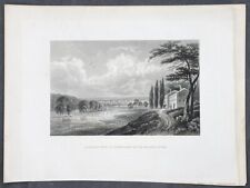 1874 Picturesque America Antique Print View of Schenectady from Potomac New York picture
