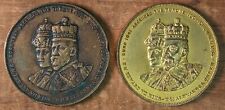 Two 1902 King Edward VII And Queen Alexandra Coronation Medals, Royal Seal, 38mm picture