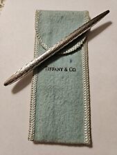 Vintage Tiffany & Co Sterling Silver 4.5” Diamond Etched Ball point Purse Pen picture