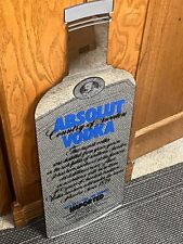 RARE 90'S ABSOLUT VODKA 32 INCH TALL THIN CAP BOTTLE SHAPED BAR MIRROR DISPLAY picture