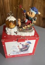 Jcpenney Collection Mini Holiday Water, Globes, Fishing Bear.  Original Box picture