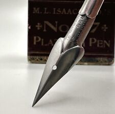 Vtg Leon Isaacs & Co No.22 Glucinum Pen Nib Extra Rare Dip Pen Nib Spear Heart picture