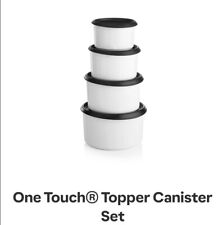 Tupperware New One-touch Toppers Canisters with Lids, Set of 4  picture