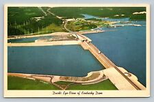 c1967 Kentucky Lake & Dam Tennessee River Landscape VINTAGE Postcard picture