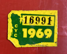 Nice Original 1969 Washington Motorcycle License Plate Tag. YOM Legal picture