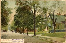 Media PA Orange St showing Episcopal Church Pennsylvania Postcard picture