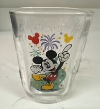 Disney World 2000 McDonald's Mickey Mouse Glass Cup Celebration Magic Kingdom 4” picture