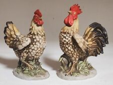 Vintage Set of HOMCO Ceramic Collectible Rooster and Hen Figurines Model 1446 picture