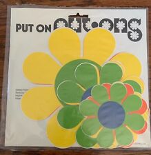 Vintage 60's 70's Put-Ons Daisy Flower Sticker Decals Pack New Old Stock SEALED picture