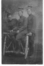 WWI1 Picture Postcard Original 3 American Soldiers in Germany Military Heroes picture