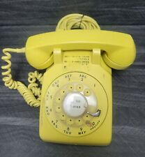 Vintage Yellow Rotary Phone Bell System Made by Western Electric Telephone picture