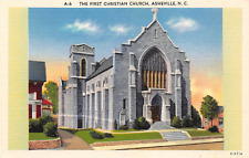 The First Christian Church Asheville NC North Carolina Postcard 4109 picture