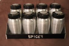 Kromex Spice Set - Spun Aluminum with Rack - Vintage Mid Century Modern picture