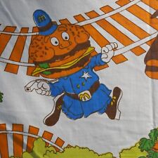 McDonalds Flat Sheet Pillowcase Ronald Big Mac Train 78x88