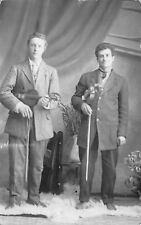 Real Photo Postcard Two Violin Player Musicians in a Photo Studio~115886 picture
