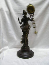 1PCS Chinese Wonderful Attractive Copper Statue Belle Swing Machine Clock picture