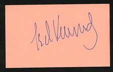 Ted Kennedy d2009 signed auto Vintage 3x5 card US Senator Massachusetts BAS Cert picture