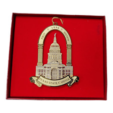 (1st Edition) 1996 Texas State Capitol Christmas Ornament Original Box Pamphlet picture