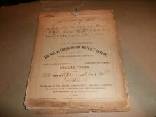 Vintage Dallas TX Consolidated Abstract Co 1905 Deed Power of Attorney Documents picture