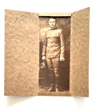 WWI Era Soldier in Full Uniform Photo Military Studio Military Original Photo picture