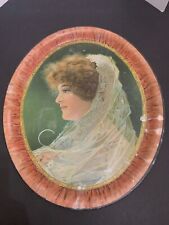 Antique c.1900 Victorian Fashion  Clothing Advertising Metal Tray picture