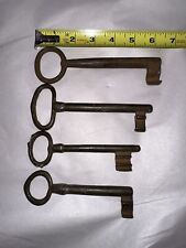 Lot Of Antique 18th Century Giant Skeleton Gate Keys picture