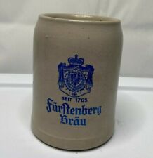 VINTAGE RARE FURSTENBERG BRAU GERMAN STEIN BLUE CERAMIC MUG CUP SEIT 1705 picture