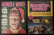 Monster World January 1966 #6 Santa Frankenstein Cover March 1975 #1 Lot Mayfair picture