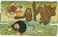 Dod Gast Their Monkey Shines Cartoon Postcard 1900 picture