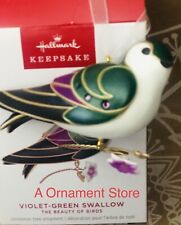 2024 Hallmark  BEAUTY OF BIRDS Violet Green Swallow  #20 Series Ornament picture
