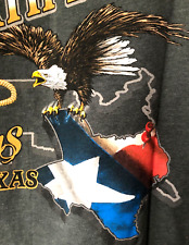 RARE HARLEY DAVIDSON RK Stratman Men's LSlv EAGLE/FLAMES/TEXAS Shirt Made USA XL picture