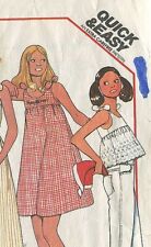 1970s Vintage Tie at Shoulders Dress or Crop Top McCalls 5540 Pattern B 34 picture