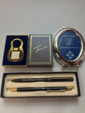 vintage avon honor society rewards- pen, key chaun and frame picture
