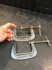 Vintage Pair  S.H.C.  USA C-Clamp 5” Made In USA picture