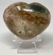 242g Ocean Jasper Crystal Puffy Heart With Stand picture