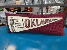 Vintage Oklahoma Travel Pennant Pillow picture
