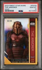 2023 Topps Finest Star Wars THE ARMORER Gold 5/50 #FN100 PSA 10 POP2 picture