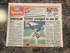 1985 Baseball USA Today Newspaper.  Dwight Gooden Wins 20 Games.  New York Mets picture