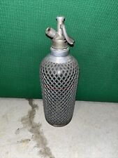 Sparklets Ltd Soda Siphon Seltzer Glass Bottle 1930s VTG Antique Weave Barware picture
